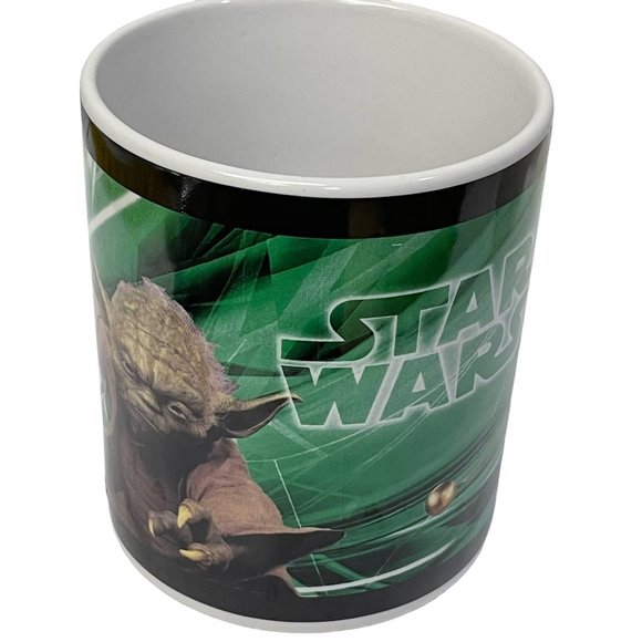 STAR WARS Cup Mug Yoda Chewbacca COFFEE Tea Cocoa Green Lucasfilm Galerie 12oz - Picture 6 of 8